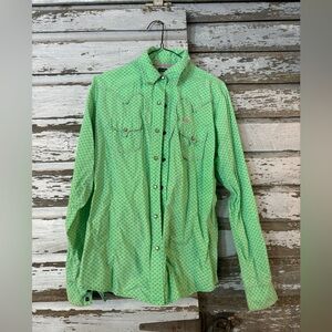 Cruel Girl Green Button Down Shirt